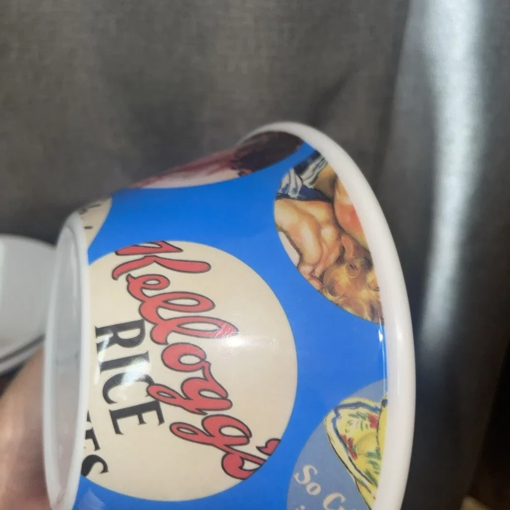 4 - Kellogg's Rice Krispies cereal bowls Snap Crackle Pop Granny